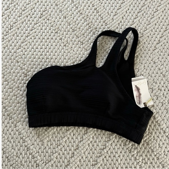 Jessica Simpson Ribbed One Shoulder Bikini Top Size S - Picture 3 of 6